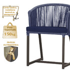 2 Cadeiras De Jantar Área Noronha Em Alumínio Com Pintura Mar