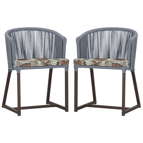 2 Cadeiras De Jantar Área Noronha Em Alumínio Com Pintura Mar