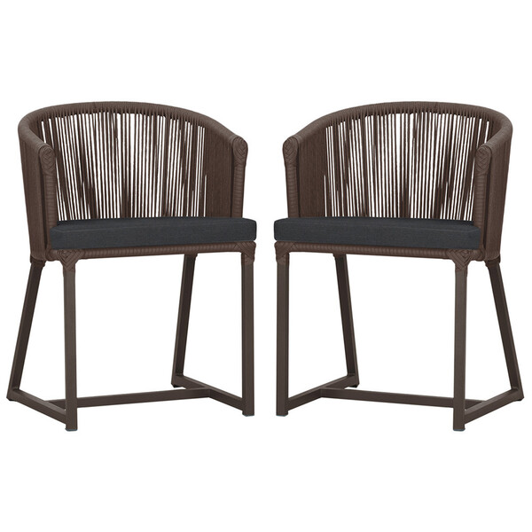 2 Cadeiras De Jantar Área Noronha Em Alumínio Com Pintura Mar