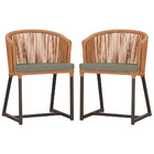 2 Cadeiras De Jantar Área Noronha Em Alumínio Com Pintura Mar