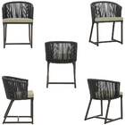 2 Cadeiras De Jantar Área Noronha Em Alumínio Com Pintura Mar