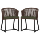 2 Cadeiras De Jantar Área Noronha Em Alumínio Com Pintura Pre