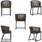 2 Cadeiras De Jantar Área Noronha Em Alumínio Com Pintura Pre