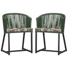 2 Cadeiras De Jantar Área Noronha Em Alumínio Com Pintura Pre