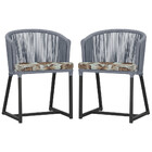 2 Cadeiras De Jantar Área Noronha Em Alumínio Com Pintura Pre