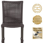 2 Cadeiras De Jantar Cannes De Alumínio Com Pintura Marrom E