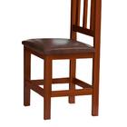 2 Cadeiras De Jantar Estofadas Madeira Maciça Castanho Rubi N