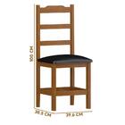 2 Cadeiras De Jantar Madeira Maciça Estofado Perola Mel Coran