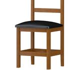 2 Cadeiras De Jantar Madeira Maciça Estofado Perola Mel Coran