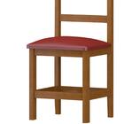 2 Cadeiras De Jantar Madeira Maciça Estofado Perola Mel Coran