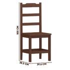 2 Cadeiras De Jantar Madeira Maciça Perola Castanho Nemargi