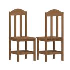 2 Cadeiras De Jantar Madeira Maciça Safira Mel Nemargi