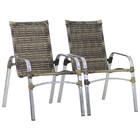 2 Cadeiras Emilly Em Alumínio Trama Original