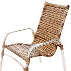 2 Cadeiras Emily Cor Cappuccino, Estrutura Alumínio Polido, Á