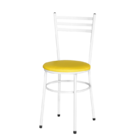 2 Cadeiras Epoxi Branca Para Cozinha  Amarelo