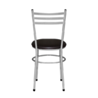 2 Cadeiras Epoxi Cinza Para Cozinha  Marrom