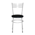 2 Cadeiras Epoxi Cinza Para Cozinha  Preto