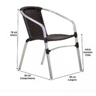 2 Cadeiras Floripa E Mesa Tampo Tramado Piscina, Jardim, Vara