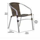 2 Cadeiras Floripa E Mesa Tampo Tramado Piscina, Jardim, Vara