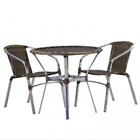 2 Cadeiras Floripa E Mesa Tampo Tramado Piscina, Jardim, Vara