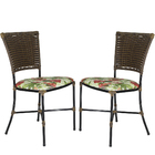 2 Cadeiras Gramado Sala De Jantar Em Fibra Sintética Junco Tr