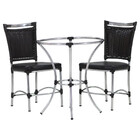 2 Cadeiras Jk E Mesa Em Alumínio Para Cozinha, Varanda, Edícu