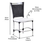 2 Cadeiras Jk E Mesa Em Alumínio Para Cozinha, Varanda, Edícu