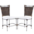 2 Cadeiras Jk Em Alumínio E Fibra Sintética Para Cozinha, Edí