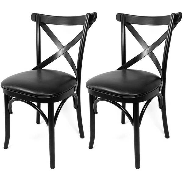 2 Cadeiras Madeira Estofada Mesa Jantar Moderna Alta Qualidad