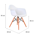 2 Cadeiras Ohome Com Braço - Estilo Charles Eames Eiffel - Br