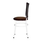 2 Cadeiras Para Cozinha Branca Hawai Marrom Marrom