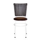 2 Cadeiras Para Cozinha Branca Hawai Marrom Marrom