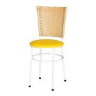 2 Cadeiras Para Cozinha Branca Hawai Palha Amarelo