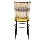 2 Cadeiras Para Cozinha Preta Hawai Cappuccino Premium Amarelo