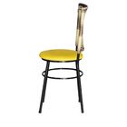 2 Cadeiras Para Cozinha Preta Hawai Cappuccino Premium Amarelo