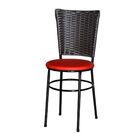 2 Cadeiras Para Cozinha Preta Hawai Marrom Vermelho