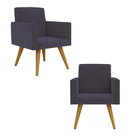 2 Cadeiras Poltronas Para Sala Escritório – Balaqui Decor Cin