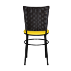 2 Cadeiras Preta Para Cozinha Hawai Café  Amarelo