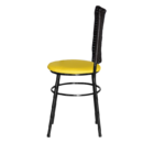 2 Cadeiras Preta Para Cozinha Hawai Café  Amarelo