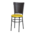 2 Cadeiras Preta Para Cozinha Hawai Café  Amarelo