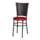 2 Cadeiras Preta Para Cozinha Hawai Café  Vermelho