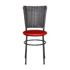 2 Cadeiras Preta Para Cozinha Hawai Café  Vermelho