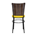 2 Cadeiras Preta Para Cozinha Hawai Cappuccino  Amarelo