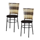 2 Cadeiras Preta Para Cozinha Hawai Cappuccino Premium  Marrom