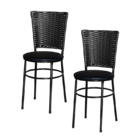 2 Cadeiras Pretas Para Cozinha Hawai Preta  Preto