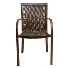 2 Cadeiras Tabaco, Alumínio Pintura Eletrostática Marrom