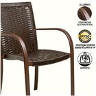 2 Cadeiras Tabaco, Alumínio Pintura Eletrostática Marrom