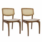 2 Cadeiras Telinha 100% Madeira Maciça Ferrugine Design
