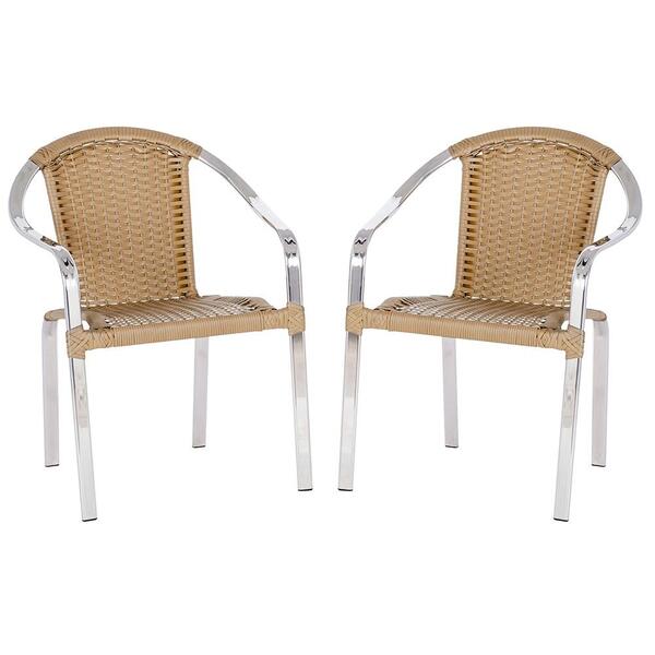 2 Cadeiras Toquio Para Área Externa, Edícula Em Aluminio E Fi