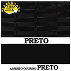 2 Cadeiras Veneza Fibra Sintética Preto Alumínio Polido Assen